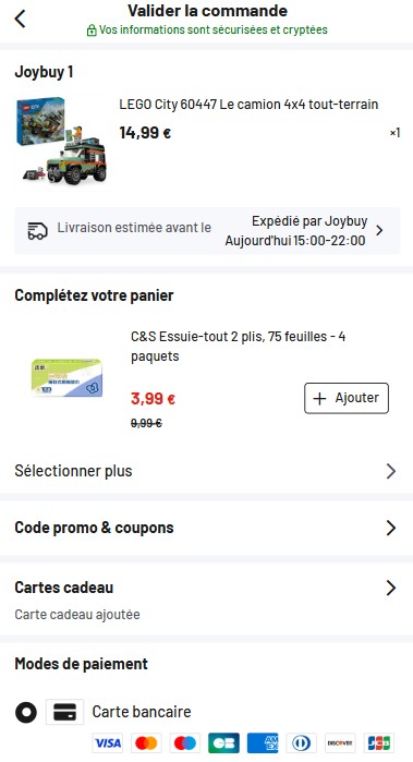 Champ Code promo et coupons sur Joybuy